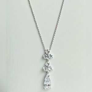 Eliot Danori Silver-Tone Mixed Stone Lariat Necklace